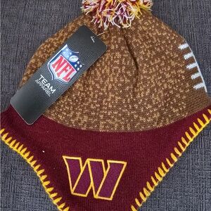 NFL Washington Commanders Brown and Red Knit Beanie Boys OS